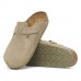 Birkenstock Boston BS Faded Khaki Ladies Shoe