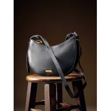 Barbour Sorrel Leather Sling Bag Black