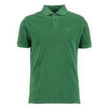 Barbour Washed Tartan Tailored Pique Polo Green