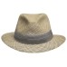 Stetson Traveller Seagrass Fedora Style Mens Hat Ribbon Trim