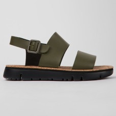 Camper Oruga Ladies Green Leather Sandals