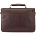 Barbour Bag Leather Briefcase Dark Brown