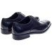 John White Lucan Semi Brogue Derby Style Black Leather Mens Shoes