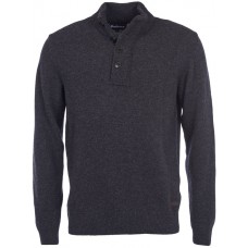 Barbour Jumper Patch Half Zip Charcoal Mens Top