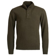 Barbour Jumper Patch Half Zip Seaweed Mens Top