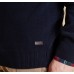 Barbour Jumper Patch Half Zip Navy Mens Top