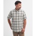 Barbour Drafthill Mens Olive Windowpane Short Sleeve Check Shirt