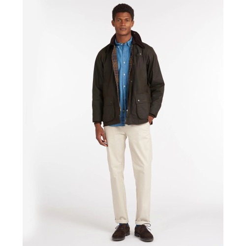 Olive waxed jacket sale