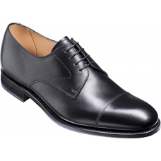 Barker Morden Derby Toe Cap Black Calf Leather Mens Shoes (G Wide Fit)