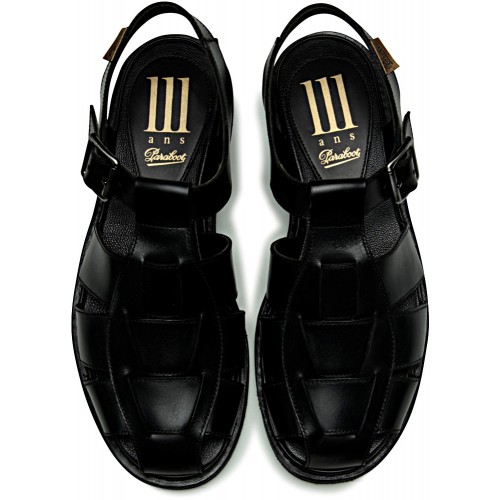 Paraboot Iberis Black Leather Ladies' Sandals