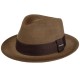 Stetson Fedora Brown Woolfelt Suede Effect Mens Hat