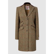 Bucktrout Tori 3/4 Length Ladies Mustard Harris Tweed Coat
