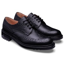 Cheaney Avon Wingtip Country Brogue Style Black Grain Calf Mens Shoes