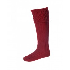 House Of Cheviot Rannoch Mens Brick Red Socks 