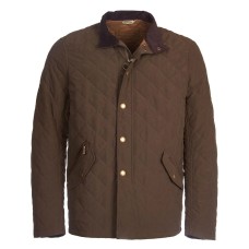 Barbour Shoveler Dark Olive Mens Quilted Jacket