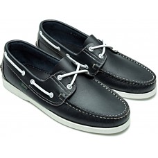 Paraboot Barth Lisse Navy Mens Leather Boat Shoes