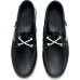 Paraboot Barth Lisse Navy Mens Leather Boat Shoes