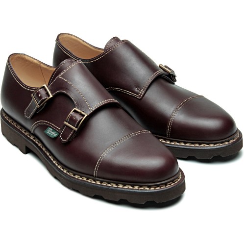 Paraboot William Marche II Lis Cafe Mens Monk Strap Shoes