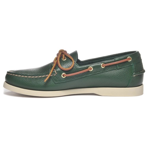 Sebago Portland Martellato Green Hunter Leather Mens Boat Deck Shoes