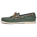 Sebago Portland Martellato Green Hunter Leather Mens Boat Deck Shoes